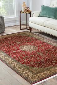 Laal Kashan Jhoomar Silk Area Rug Silk Area Rugs Rugs Area Rugs