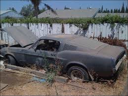 New Cars In Barns Junkyard Cars Abandoned Cars Mustang Fastback