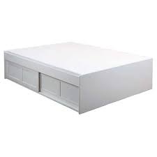 Lit, lampes de chevet et armoire. Lit Adulte 140x190 Cm Belem Coloris Blanc Vente De Lit Adulte Conforama