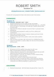 Parttimejobsnearme.in is hands down the best job portal site. Gardener Resume Samples Qwikresume