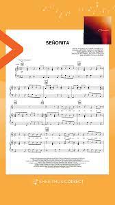 Senorita Sheet Music Shawn Mendes Camila Cabello Piano Vocal Guitar Chords Right Hand Melody Clarinet Sheet Music Saxophone Sheet Music Trumpet Sheet Music