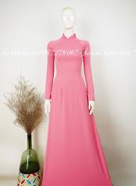 Áo dài truyền thống trơn màu Plum kèm quần