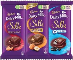 Cadbury dairy milk recently launched its ‚¬say it let alone silk' safari on facebook which threw bulk a mystery close upon the envisaging of a new harvest that was posted on their facebook timeline saw me is coming soon to your nearest store and it will help you say it by means of silk. Cadbury Dairy Milk Silk Large Chocolates Combo 1xsilk Oreo 130g 1xsilk Fruit Nut 55g 1xsilk Hazelnut 143g Bars Price In India Buy Cadbury Dairy Milk Silk Large Chocolates Combo