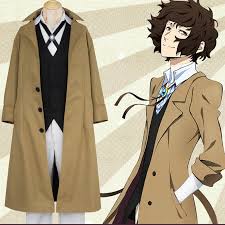 What kind of coat does a detective wear? Bungo Stray Dogs Armed Detective Agency Osamu Dazai Cosplay Trench Coat Costume Shopee Malaysia