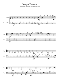Ocarina of time (la leyenda zelda: Song Of Storms Viola Cello Duet Sheet Music For Strings Group String Duet Musescore Com