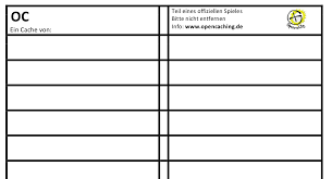 Die organisation der arbeit mit dem logbuch. Vorlagen Zum Ausdrucken Opencaching Wiki