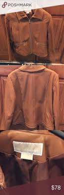 Michael Kors Butter Soft Leather Jacket Size L Leather Jacket Tan Leather Jackets Michael Kors