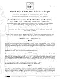 Quando santa catarina de sena completou vinte anos, teve uma outra visão de jesus, nossa senhora e muitos santos. Pdf Trends In The Job Market Of Nurses In The View Of Managers