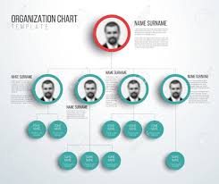 minimalist company organization hierarchy chart template light