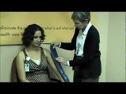 The width of the cuff should be 40% of the arm circumference at a point midway between the olecranon and the acromion. Blood Pressure Cuff Sizing Demonstration Youtube