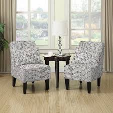 Brittany fabric accent chair and ottoman. Dani Armless Accent Chair Set Of 2 Honeycomb Gray Walmart Com Walmart Com