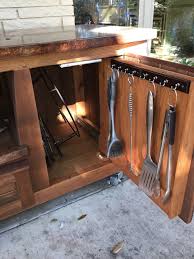 There S Plenty Of Storage Space Inside The Morgan Design Big Green Egg Table By Www Poshpatios Com Backyard Kitchen Outdoor Kitchen Design Diy Outdoor Kitchen