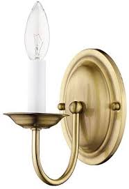 Gold color metal made in italy. Livex Lighting 4151 01 Wall Sconce With No Shades Antique Brass Candelabra Bathroom Wall Sconces Amazon Com