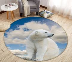 Mugbrew polar bear ceramic coffee gift mug tea cup, 11 oz. 3d Polar Bear Sky Photo Round Rug Home Decor