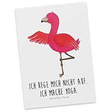 Mr Mrs Panda Grußkarte Sprüche Postkarte Flamingo Yoga Mit Spruch Farbe Weiß