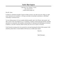 Assembly Worker Cover Letter Sample Mt Home Arts
