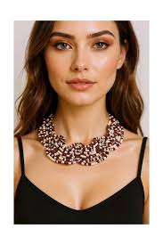 Gargantilla Spider Turquesa Color Brown