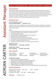assistant manager resume recherche