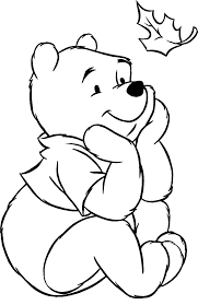 Pooh Bear Cartoon Coloring Pages Bear Coloring Pages Thanksgiving Coloring Pages