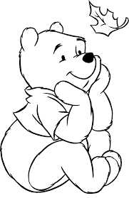This bear is made up of three colors in three layers: Pooh Bear Cartoon Coloring Pages Bear Coloring Pages Thanksgiving Coloring Pages