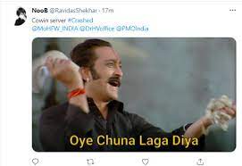 Big boost to india's mission vaccine. Netizens Share Hilarious Memes As Cowin Site Crashes After Vaccine Registration Begins