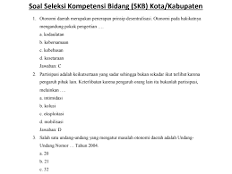 Secara garis besar ada delapan jenis ujian dalam skb, yaitu computer assisted test (cat), tes potensi akademik, tes praktik kerja, tes bahasa asing. Materi Soal Skb Kota Kabupaten Cpns 2020 Seleksi Kompetensi Bidang Antapedia Com