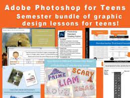 A Semester Of 25 Photoshop Lesson Plans For High School Students Graphic Design Made Easy Teach Photoshop Graphic Design Lessons Photoshop Lessons Photoshop