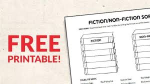 Shop nonfiction books for 3rd, 4th, and 5th grade below! Free Printable Fiction Or Nonfiction Sort We Are Teachers