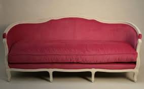 A collection of french style sofas with a more informal country french farmhouse look. Antique White French Style Sofa With Hot Pink Velvet Upholstery To Rent As Prop