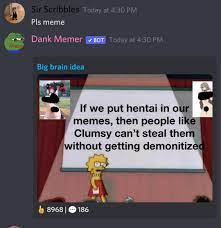 Got a NSFW meme in the community server. That's not gud 😬 Not sure if I  should it a bug or not : rdankmemer