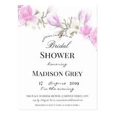 Elegant Magnolia Blossom Bridal Shower Invitation Postcard Zazzle Com Bridal Shower Invitations Watercolor Floral Invitation Bridal Shower Flowers