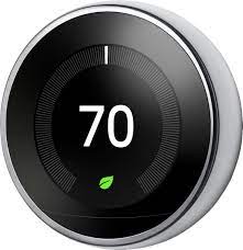 Google Nest Learning Smart Wifi Thermostat Stainless Steel T3007es Best Buy