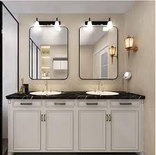 Choose any bathroom mirror cabinet at fab glass. Horizontal Or Vertical Hanging Round Corner Wall Mirror For Bathroom With Black Metal Frame Decorative Mirrors For Living Room And Bedroom China Mirror Wall Mirror Made In China Com
