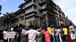 The prophet's church has been sealed off as many and many members flock outside to confirm that indeed the prophet is dead. Yixxqodjirq9sm