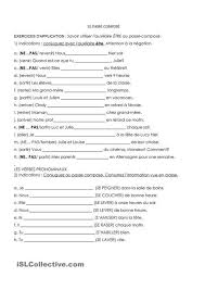 Jouer à des exercices en ligne. Exercices Du Passa C Composa C Passe Compose Apprendre Le Francais Debutant Exercice