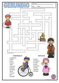 Gerundio Hojas De Trabajo Ejercicios Para Aprender Espanol Actividades Para Clase De Espanol