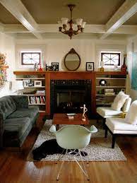 The Fleet Family S Modern Craftsman Mix Bungalow Living Room Craftsman Living Room Livingroom Layout