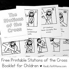 Printable Stations Of The Cross For Children Booklet And Reflections Stations Of The Cross Mini Booklet Holy Week Activities