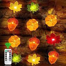 1.7 out of 5 stars with 3 ratings. Amazon Com 3 Pack Christmas Decoration Lights Christmas Lights 3d Pumpkin Maples Acorns String Lights With Remote Control Timer Home Improvement