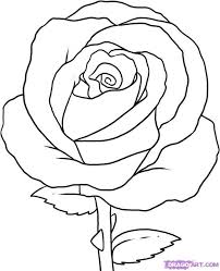 How To Draw Simple How To Draw A Simple Rose Step By Step Flowers Pop Culture Free Roses Drawing Rose Drawing Simple Rose Outline