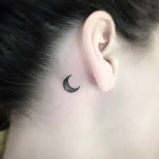 Other cultures a lot of tattoos have meaning. Behind The Ear Tattoo Of A Moon By Ivy Saruzi