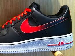 Black Air Force 1 Low Top Nike Air Force 1 Low Black Challenge Red Air Force One Shoes Nike Shoes Jordans
