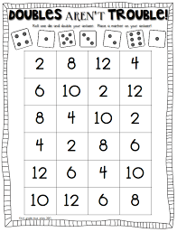 Each player chooses a car and puts a marker on it. Doubles Aren T Trouble Game Math Facts Math Fact Fluency Doubles Math