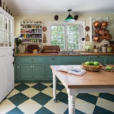 In his restoration of château de sailhant, architect joseph pell lombardi installed a la cornue interior design firm sills huniford brought a contemporary interpretation of country to the kitchen of a tribeca penthouse via beadboard cabinets. 75 Beautiful Rustic Painted Wood Floor Kitchen Pictures Ideas March 2021 Houzz