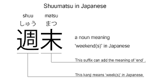 Shuumatsu is the Japanese word for 'weekend', explained