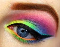 Make A Mesmerizing Neon Eye Makeup Yourself Makeup Mesmerizing Yourself Bright Eye Makeup Colorful Eyeshadow Eye Makeup