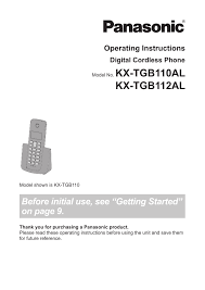 To switch off handset, press and hold power button for 3 seconds. Model No Kx Tgb110al Kx Tgb112al Manualzz