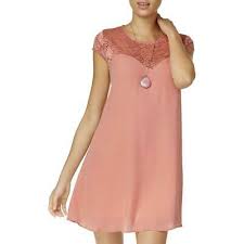 B Darlin Womens Pink Lace Criss Cross Back Casual Dress