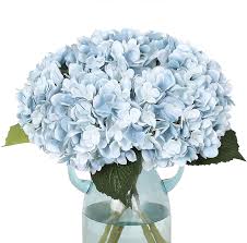 Artificial hydrangea fake silk flowers bouquet wedding bridal party home decor. Amazon Com Tifuly 5pcs Artificial Hydrangea Silk Flower Single Stem Faux Hydrangea Bouquets For Party Wedding Centerpieces Home Decor Blue Kitchen Dining