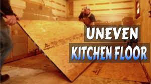 My bathroom floors were this design. Unlevel Kitchen Floor Kitchen Kitchen Kitchendesign Smallkitchen Lightkitchen Designideas Kitchendesignideas Home Kitchen Flooring Flooring Uneven Floor